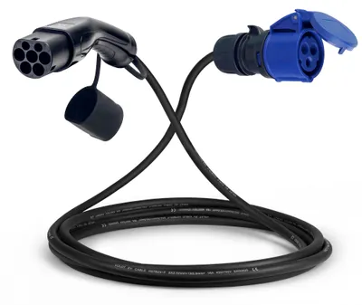 Produktbild von Voldt® Adapterkabel Typ 2 auf CEE 3-pol 16A | 220V | IP67 | 6 m