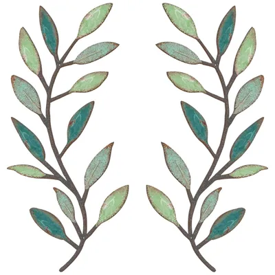 Image de 2 pièces de décoration murale en métal