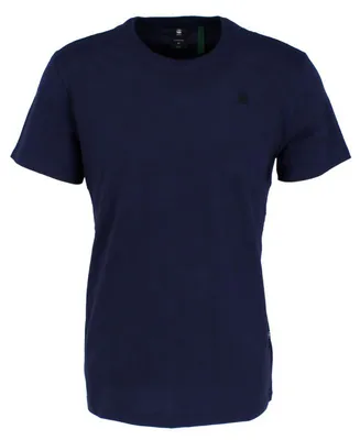 Image de G-STAR RAW T-shirt homme - Base, col rond, coton organique, bleu uni L