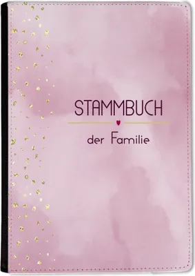 Produktbild von Familienstammbuch, Stammbuch A5 Glitter Rosa Stammbuch der Familie, für Hochzeit
