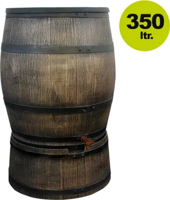 Produktbild von YERD Regenfass Set: 350 l Regentonne Wassertank Fass mit passendem Untergestell 350 Liter