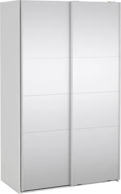 Produktbild von Catania Schiebetürenschrank 2 Türen mit Spiegel 120x200cm weiß.
