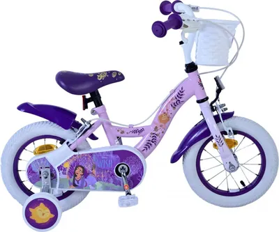 Produktbild von Disney Wish Kinderfahrrad - Mädchen - 12 Zoll - Lila - Zwei Handbremsen