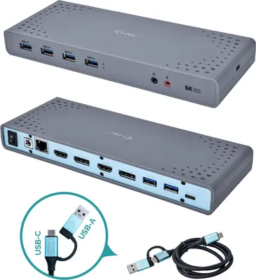 Produktbild von I-tec USB 3.0/USB-C Dualdock mit PD 1x 5K 2x 4K 60