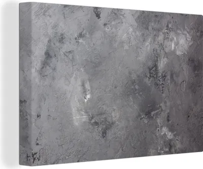 Produktbild von OneMillionCanvasses® - Leinwandbilder - 140x90 cm, Beton - Grau - Retro, Wandbilder Kunstdruck Wanddekoration - Foto auf Leinwand - Gemälde auf Holzrahmen