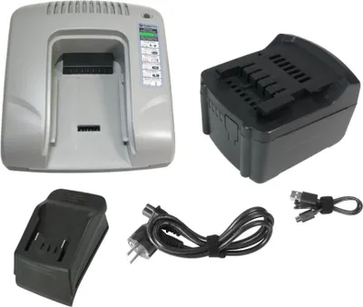 Produktbild von Trade-Shop 2in1 Set: Li-Ion Akku 14,4V 3000mAh + USB Ladegerät für Metabo BS 14.4 LT Compact 6.02137.55, BS 14.4 LT Impuls 6.02137.50, ULA 14.4-18