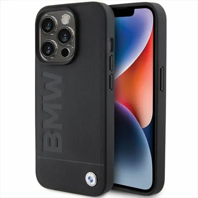 Produktbild von BMW Apple iPhone 15 Pro Max Schutzhülle Case Leather Hot Stamp Schwarz