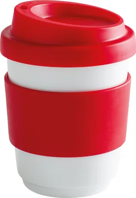 Produktbild von KAHLA Becher 0,27 l + Trinkdeckel + Banderole fillit cherry red 2DH168A44003C
