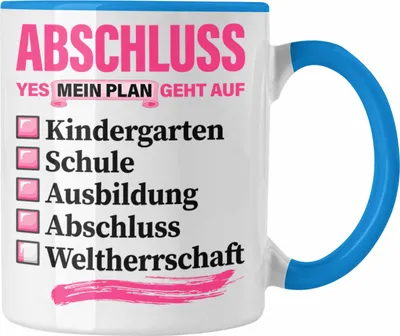 Produktbild von Trendation - Frauen Prüfung Bestanden Geschenk Tasse Geschenkidee Bestandene Prüfung Abschluss 2023  Master Bachelor Doktor Frauen (Blau)