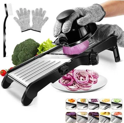 Image de Coupe-lames réglable en acier inoxydable de 9 mm pour légumes et pommes de terre