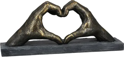 Produktbild von Casablanca by Gilde Dekofigur Skulptur Herz aus Händen H. 15 cm,89343