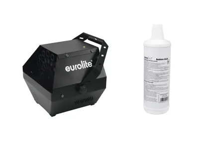 Produktbild von Set B-90 Seifenblasenmaschine schwarz + Seifenblasenfluid 1l