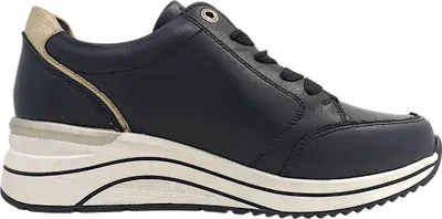 Imagen del producto de Zapatos deportivos para mujer de la marca Remonte, con cordones, color negro, ideales para el día a día