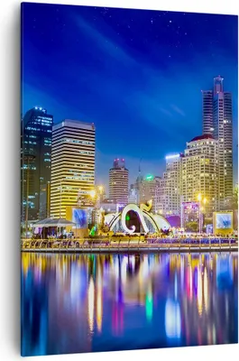 Produktbild von Bild auf Leinwand - Leinwandbild - Einteilig - Asien bangkok gebäude stadt - 70x100cm - Wand Bild - Wanddeko - Wandbilder - Leinwanddruck - Wanddekoration - Leinwand bilder - Wandbild - PA70x100-2447