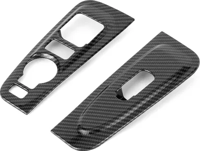 Productafbeelding van 2 stuks raamconsolebekleding met carbonfiber-look, geschikt voor de Hyundai Grand Starex H1, modeljaar 2019