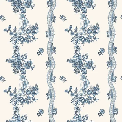 Zdjęcie produktu dla Duro Tapeta kwiaty szaro-niebieskim - 661174 - 53 cm x 10.05 m
