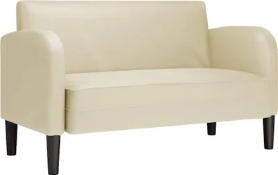 Produktbild von vidaXL Zweisitzer-Sofa Creme 110 cm Kunstleder