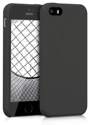 Produktbild von kwmobile Handyhülle für Apple iPhone SE (1.Gen 2016) / iPhone 5 / iPhone 5S Hülle - Case Silikon - Kabelloses Laden - Schutzhülle Cover in Schwarz