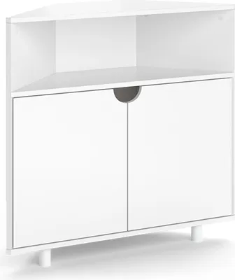 Produktbild von Eckschrank Vicco Inaro Weiß 79 x 76 cm mit 3 Fächern, Model 57956
