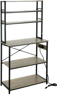 Image de Étagère sur pied à 6 niveaux, 800 x 400 mm, style industriel