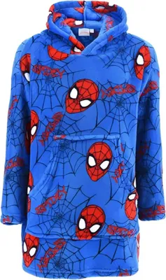 Produktbild von Marvel Spiderman Kinder Fleece Bademantel – Hellblau / 104/110