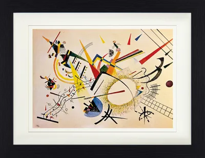 Obrázok produktu pre Wassily Kandinsky Zarámovaný obraz s jemným paspartovaním | Obrazy na stenu | V ráme - Kompozícia, 1922 (30 x 40 cm)