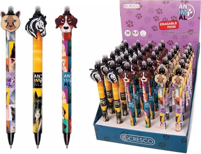 Produktbild von Löschbarer Kugelschreiber „Animals“ (36 Stück) – Cresco