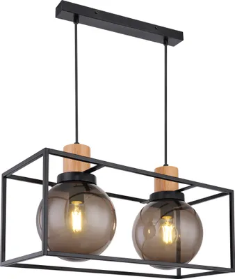 Produktbild von Globo Lighting Hängeleuchte Metall schwarz matt, 2x E27 LED