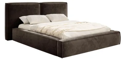 Produktbild von Selsey Tilves – Polsterbett 180x200 mit Bettkasten, Lattenrost, Velours, braun
