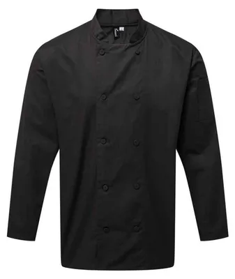 Produktbild von Premier - Kochjacke für Herren/Damen Unisex Langärmlig LT5444 (XS) (Schwarz)