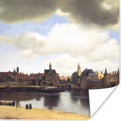 Produktbild von MuchoWow® Poster Ansicht von Delft - Johannes Vermeer 100x100 cm - Babyzimmer