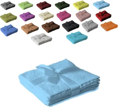 Produktbild von Handtuchserie im Set mit Schleife Marke Seiftuch 4er Set 30 x 30 cm Hellblau