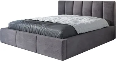 Produktbild von Polsterbett LISI 180 x 200 mit Matratze und Bettkasten. Farbe: Grau