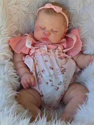 Productafbeelding van Babypop Reborn - Levensgetrouwe pop - Rollenspel - Handgeverfde details - 61 cm - Roze