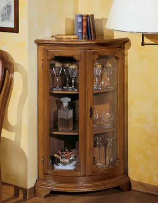 Produktbild von Vitrine Italienische Luxus Möbel Vitrinen Anrichte Schrank Glas Design Schränke