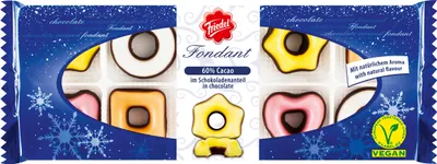 Produktbild von Riegelein Fondant Baumbehang bodengetaucht Zartbitterschokolade 150g