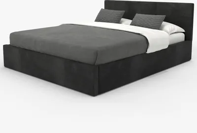 Produktbild von Muralo POLSTERBETT für Schlafzimmer Polsterbett mit Bettkasten Bett mit Polsterkopfteil Doppelbett 180x200 Bett mit Stauraum Schwarz