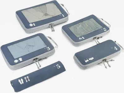 Produktbild von Famanu Koffer Organizer Set 5-teilig - Kompressionsdesign, Grau