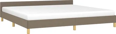 Produktbild von vidaXL Bettgestell ohne Matratze Taupe 200x200 cm Stoff