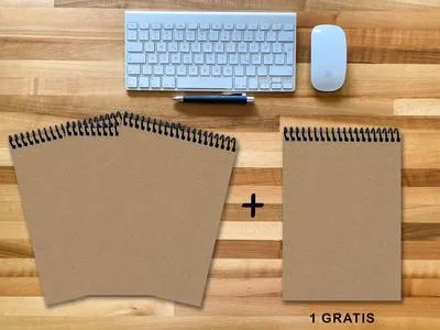 Produktbild von A 4 Notizblock - Set, 3+1 gratis, Luxury 80 Seiten MUSKAT Designerecycling, punktiert 10x10mm