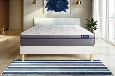 Productafbeelding van Actiflex Zen matras, 180x220 cm + bedframe met lattenbodem, stevigheid graad 2, pocketvering en traagschuim, hoogte: 26 cm