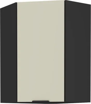 Zdjęcie produktu dla Wysoka szafka narożna AGAFIJA 1 - 60x60 cm, kaszmir / czarny