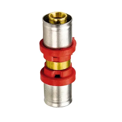 Obrázek produktu pro Lisovací spojka Pipetec redukovaná pro hliníkové vícevrstvé trubky 26 x 3 až 16 x 2 mm : 26 x 3 - 16 x 2 mm Velikost: 26 x 3 - 16 x 2 mm
