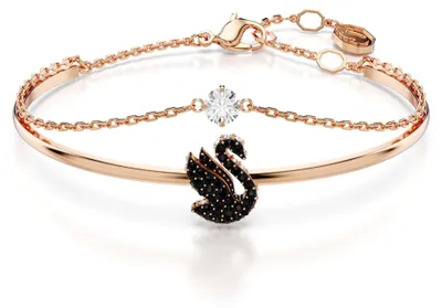 Produktbild von Swarovski Swan Armreif, Rosé Vergoldeter Damenarmreif mit Schwan-Motiv und Strah