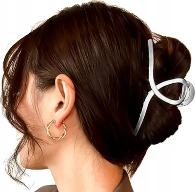 Produktbild von Haarspange - Elegante Schnappschnalle - Verleihen Sie Ihrem Look einen stilvollen Glanz - Metall - Stilvolles Accessoire - Große Schnappschnalle