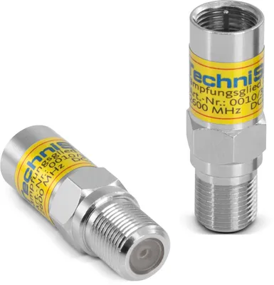 Zdjęcie produktu dla TechniSat 0010/3144, 75 Ω, 0,002 - 2,6 GHz, 10 dB, Srebrny, F, 10 mm