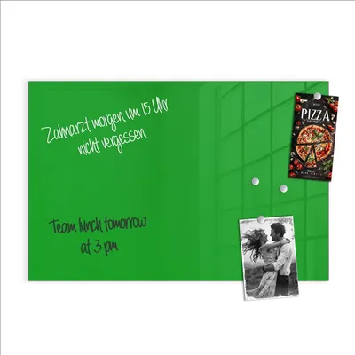 Produktbild von Magnettafel 60x40cm Pinnwand Whiteboard beschreibbar - Grasgrüner Hintergrund