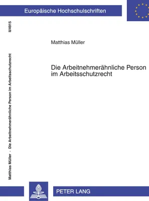 Produktbild von Die Arbeitnehmerähnliche Person im Arbeitsschutzrecht