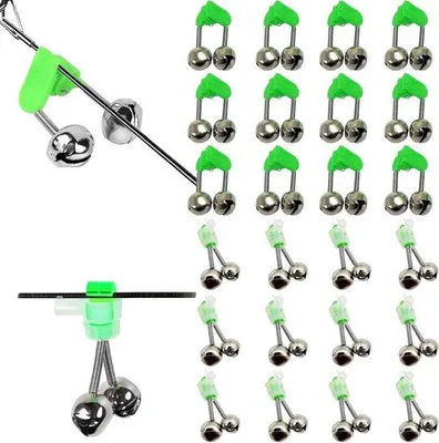 Produktbild von 24 Stücke Fischangel Clip mit Ton, Kunststoff Glocke Alarm für Fische, ideal für Angler und Angelsport Enthusiasten