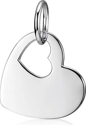 Produktbild von MATERIA by Matthias Wagner Herz Gravur Anhänger Damen Kettenanhänger personalisiert Silber 925 rhodiniert KA-195-Silber